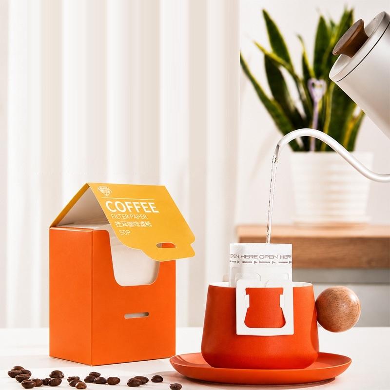 Home Office Form - 【M】25/50 Stück Einweg-Kaffeefilter zum Aufhängen, lebensmittelecht,