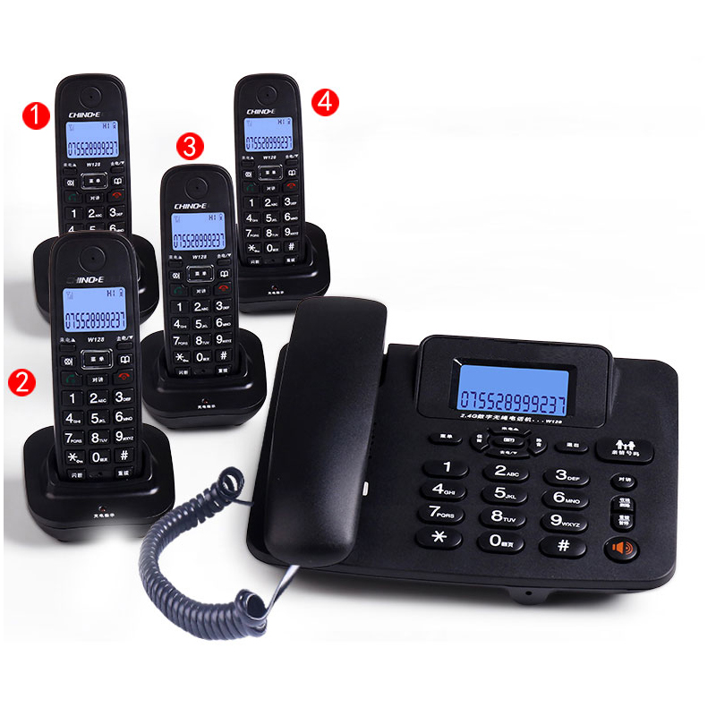 Home Office Call Center - Schnurloser Anrufbeantworter 2,4G Schnurgebundenes Telefonhörer Büro