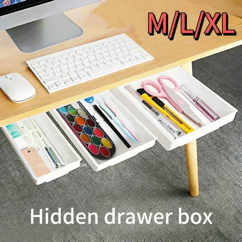 Desk Drawer Small - 1 Stück Weiße Selbstklebende Aufbewahrungsbox für