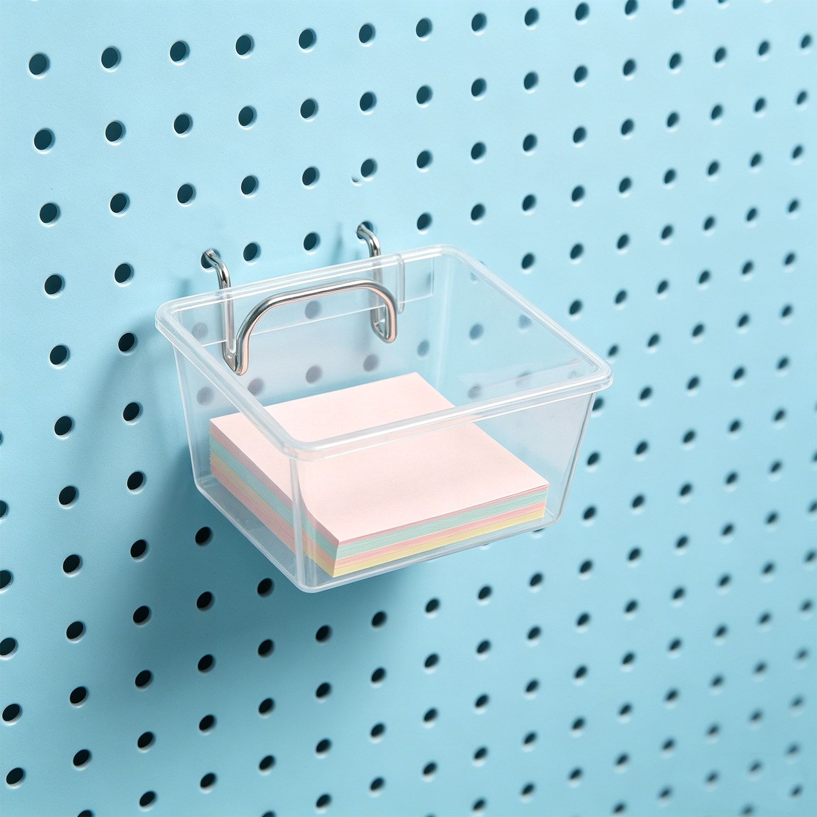 Home Office Kit - 20-teiliges Pegboard-Aufbewahrungsbox-Set, transparente Sortiment-Boxen, Becher, Haken