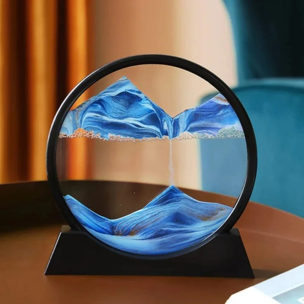 Home Office Work - 2028 3D Sanduhr mit beweglichem Sandbild,