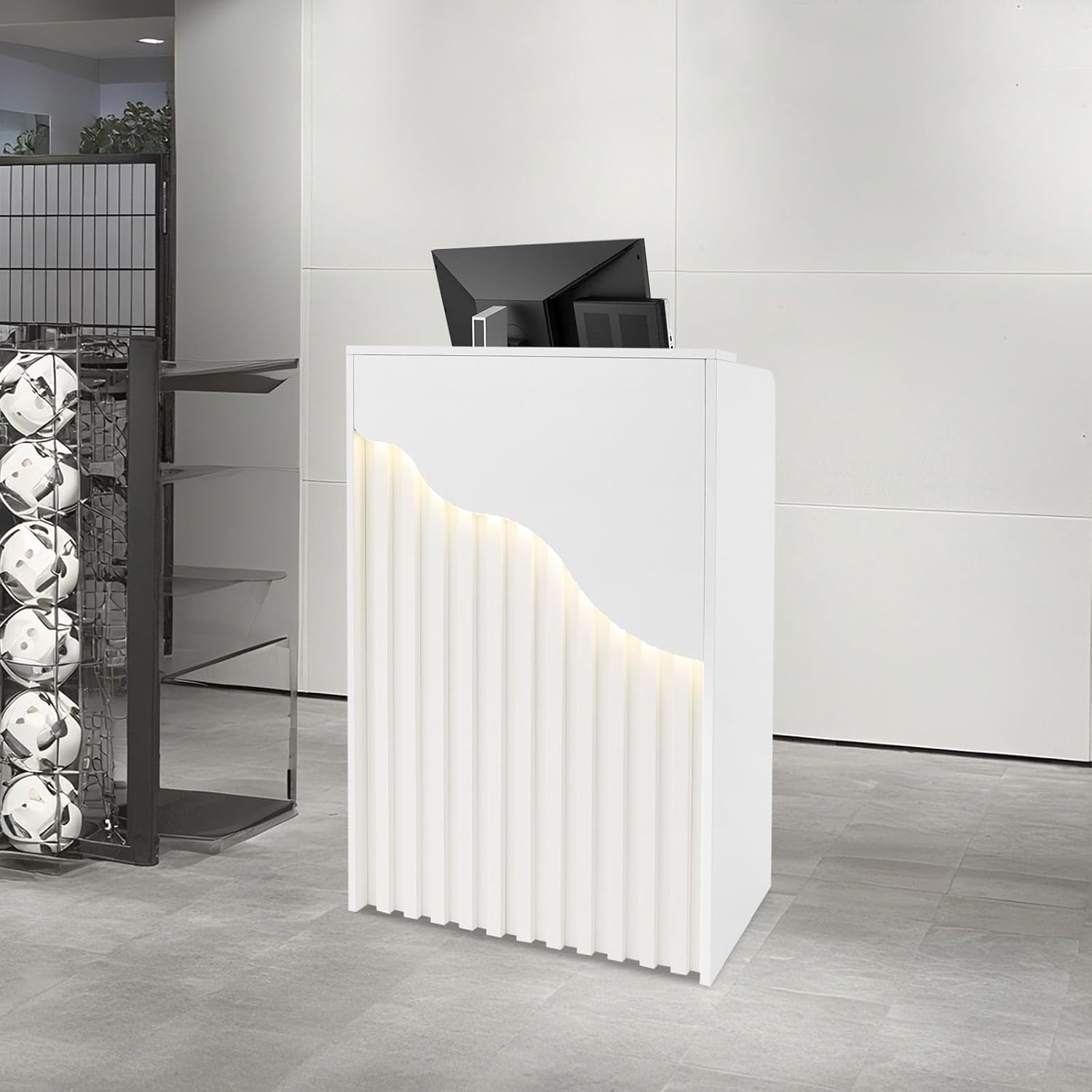 Desk Drawer Small - Kleiner Empfangstresen mit LED-Beleuchtung, kleiner Empfangstresen
