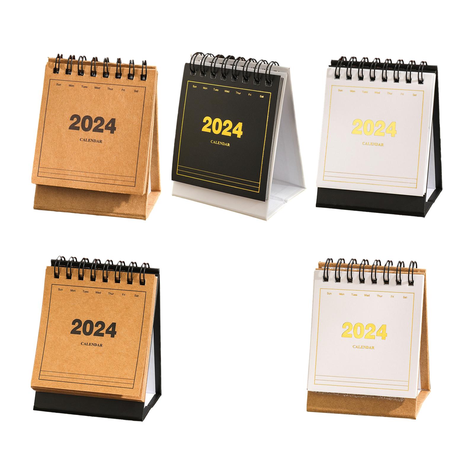 Home Office 2024 - Kalender 2024, freistehender tragbarer kleiner Tischkalender