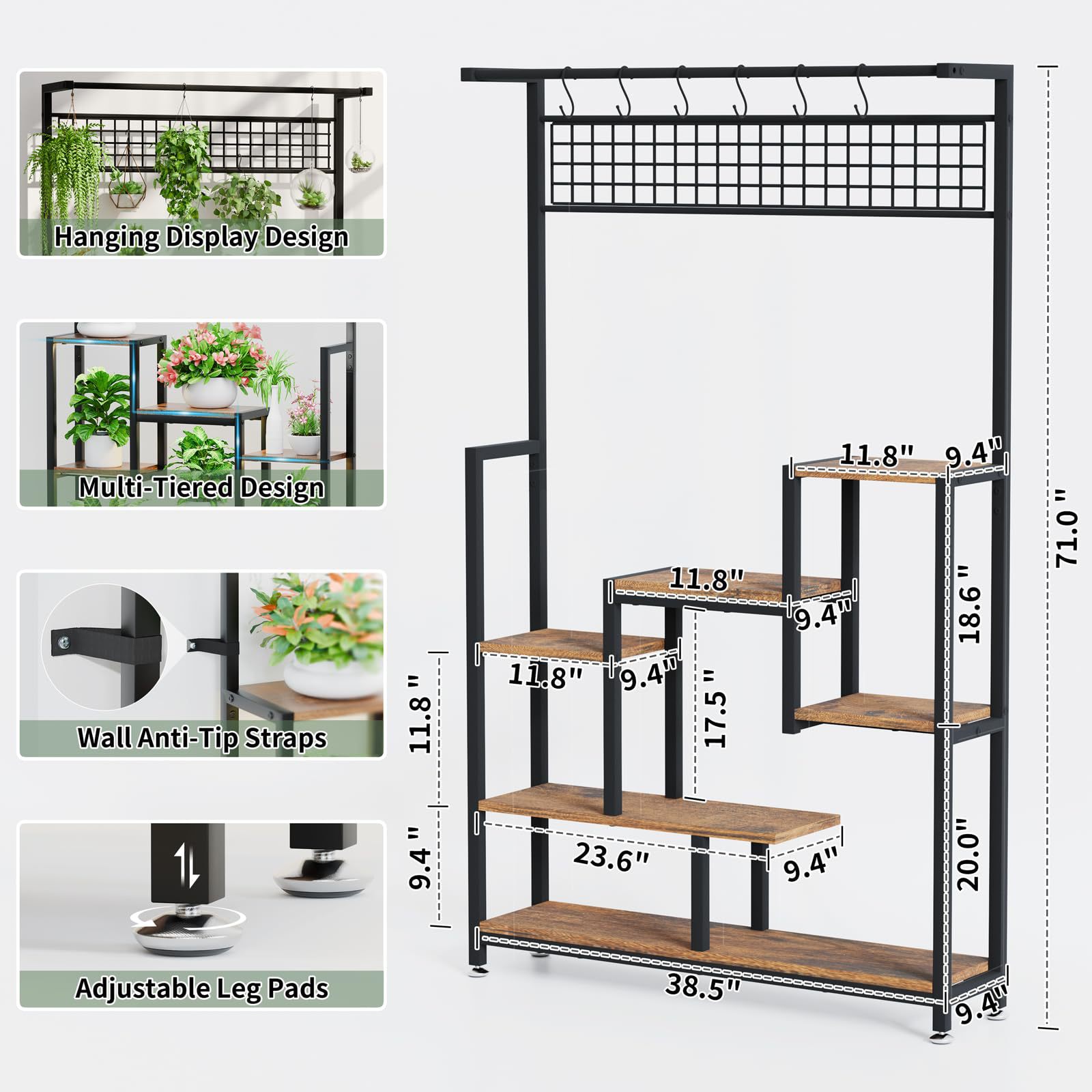 Modernes Garten-Wohnzimmer Met – Bookcase Wood Shelf Bewertung und Preis
