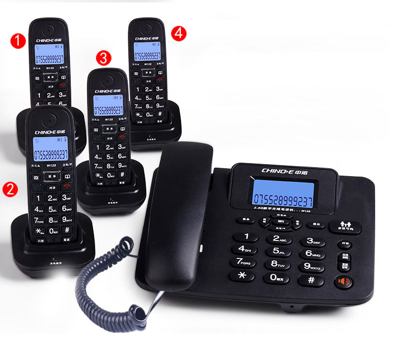 Drahtloses Telefon 1-4 Handset – Home Office Call Center Bewertung und Preis