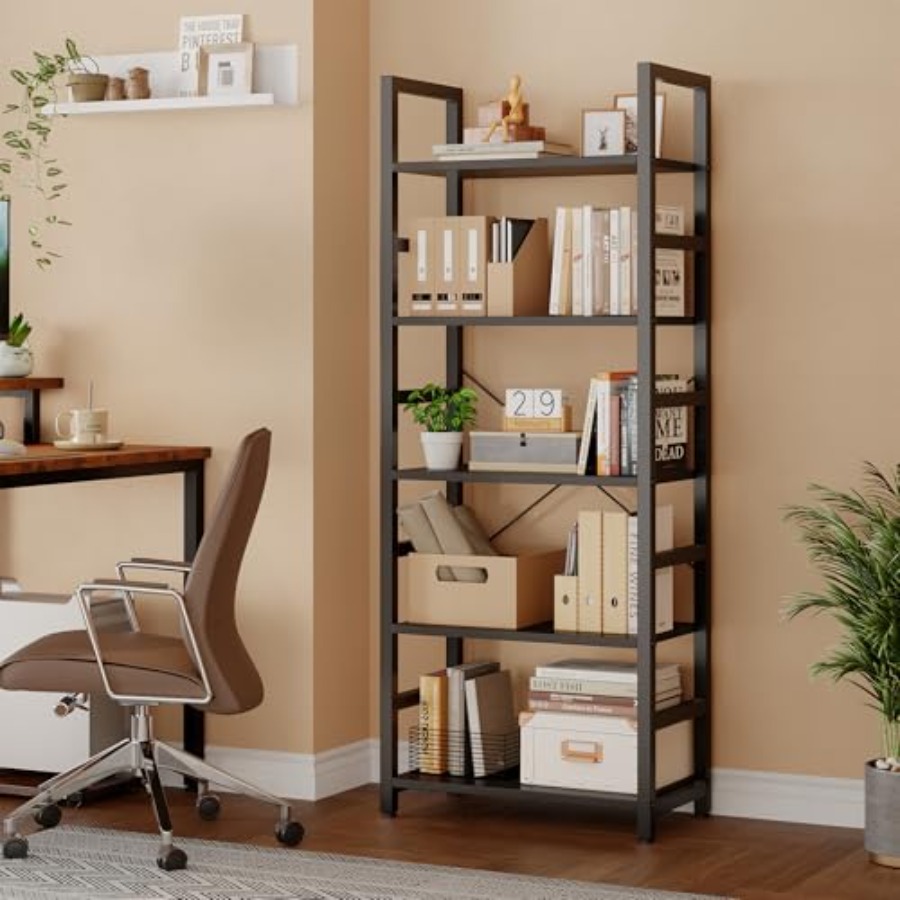 5-stöckiges Bücherregal, Moder – Bookcase Wood Shelf Bewertung und Preis