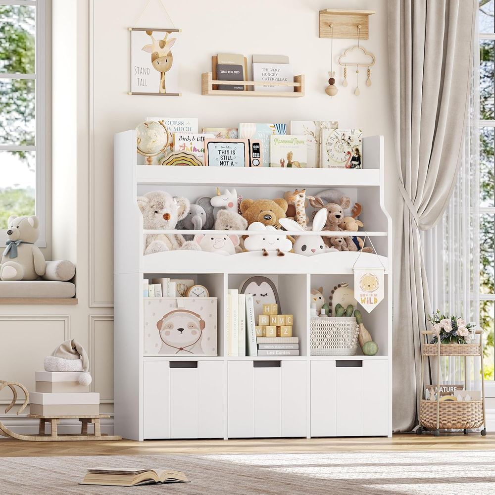 Kinderspielzeug-Aufbewahrungso – Bookcase Wood Shelf Bewertung und Preis