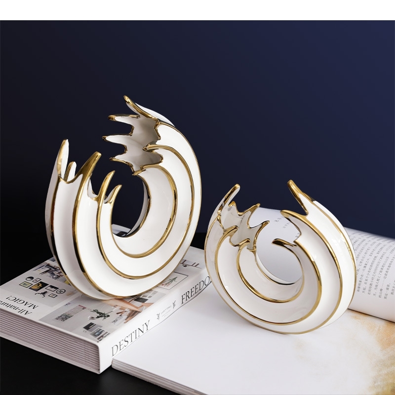 Moderne Luxus Weiß Gold Kerami – Home Office Form Bewertung und Preis