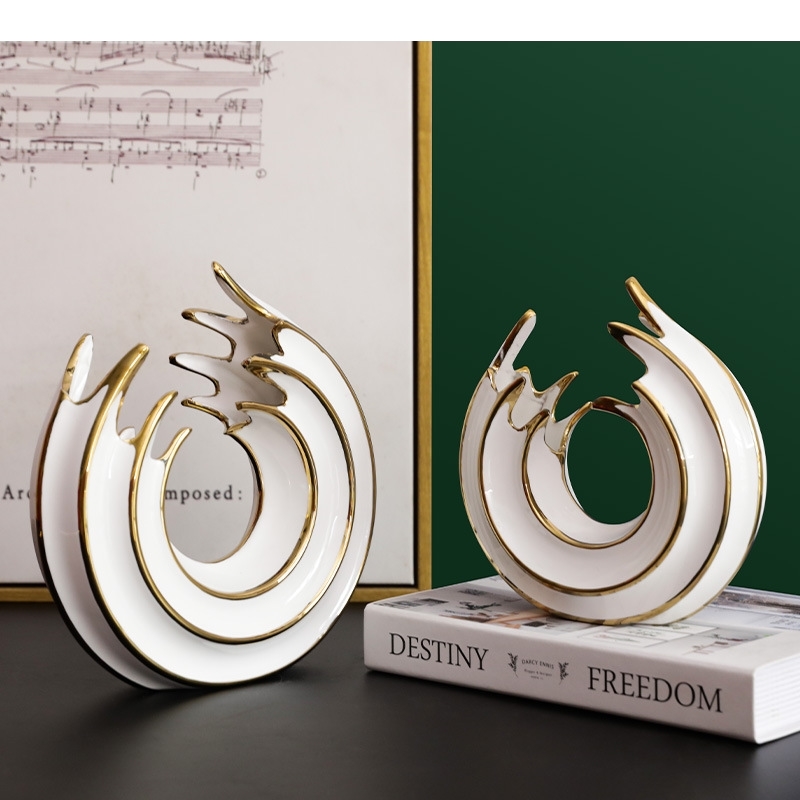 Moderne Luxus Weiß Gold Kerami – Home Office Form Bewertung und Preis