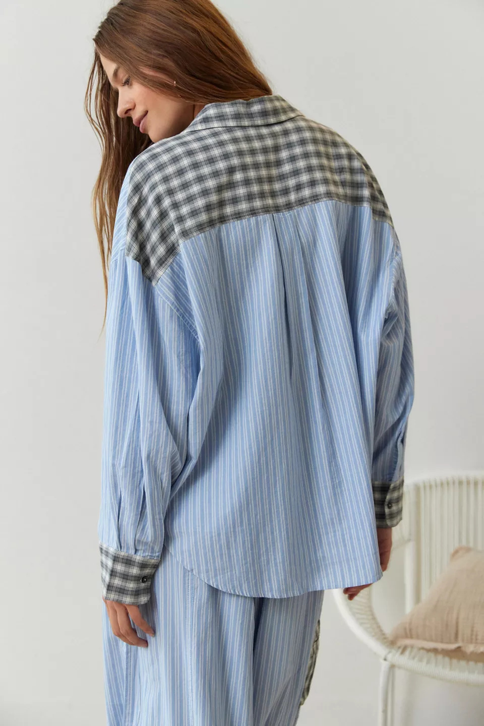 Streifen Plaid Patchwork Bluse – Home Office 2024 Bewertung und Preis