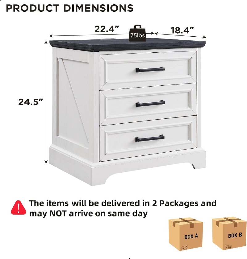 ACCOHOHO Farmhouse Nachttische – Desk Drawer Small Bewertung und Preis