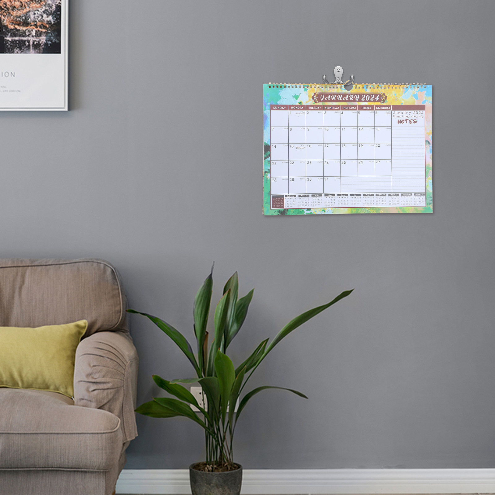 Wandkalender, groß, 2024, mona – Home Office 2024 Bewertung und Preis