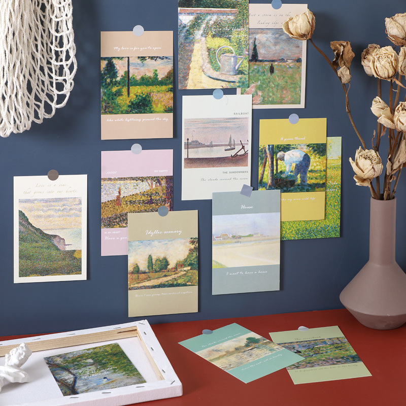 15 Stück Retro-Ölgemälde-Poste – Home Office Background Bewertung und Preis