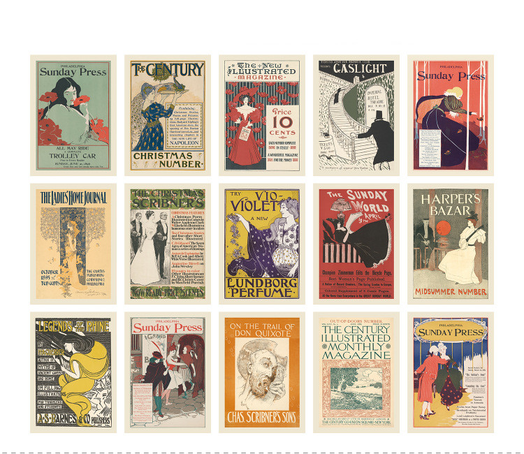 15 Stück Retro-Ölgemälde-Poste – Home Office Background Bewertung und Preis